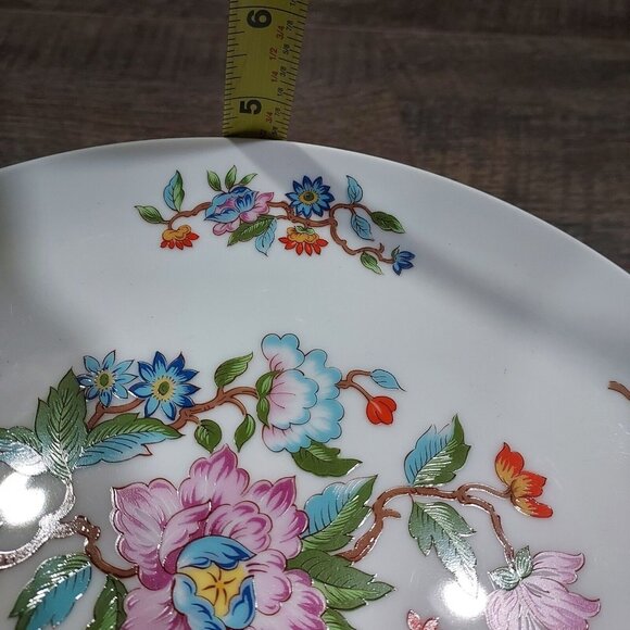 Cake Stand Dolphin Fine China Le Jardin The Garden Cottagecore Farmhouse 10 Inch - Picture 6 of 10